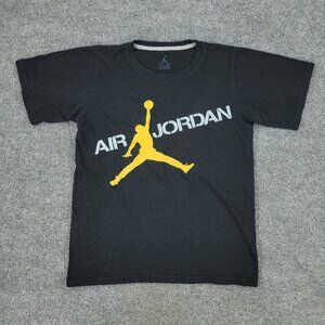 Jordan Shirt Boy's Large Black Air Jordan Jumpman Graphic Crew Neck Short Sleeve